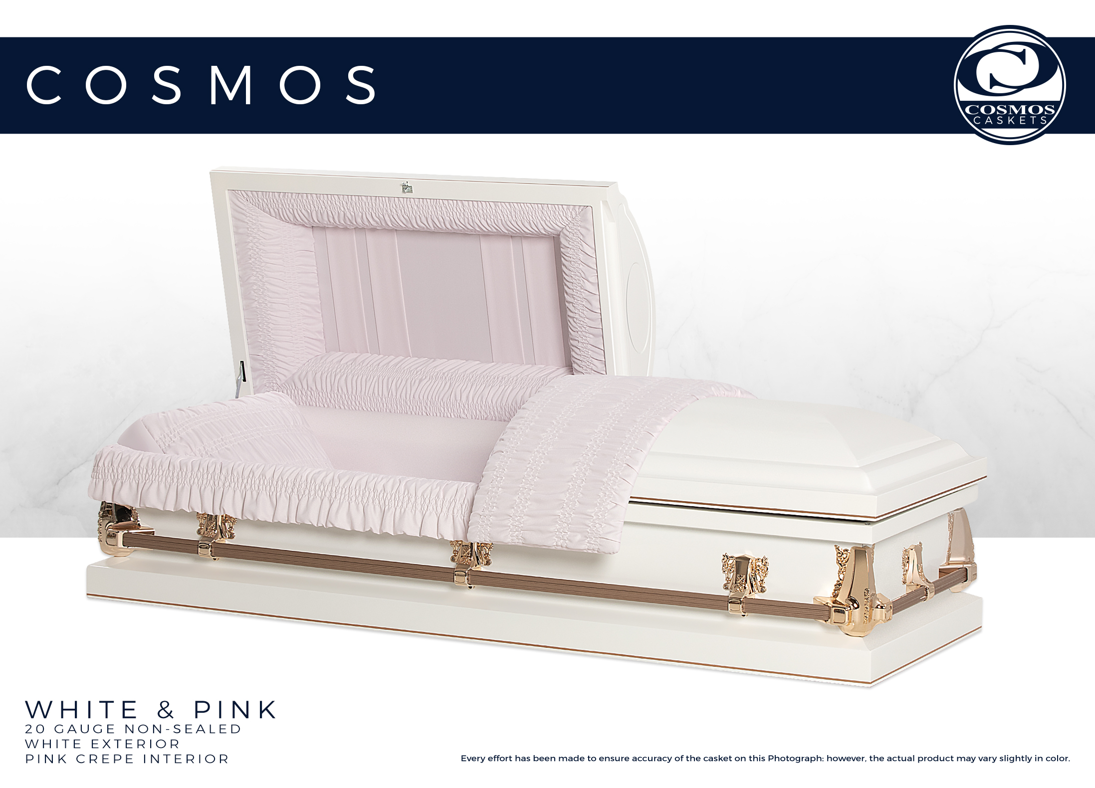 Reed White&Gold – CosmosCaskets.com