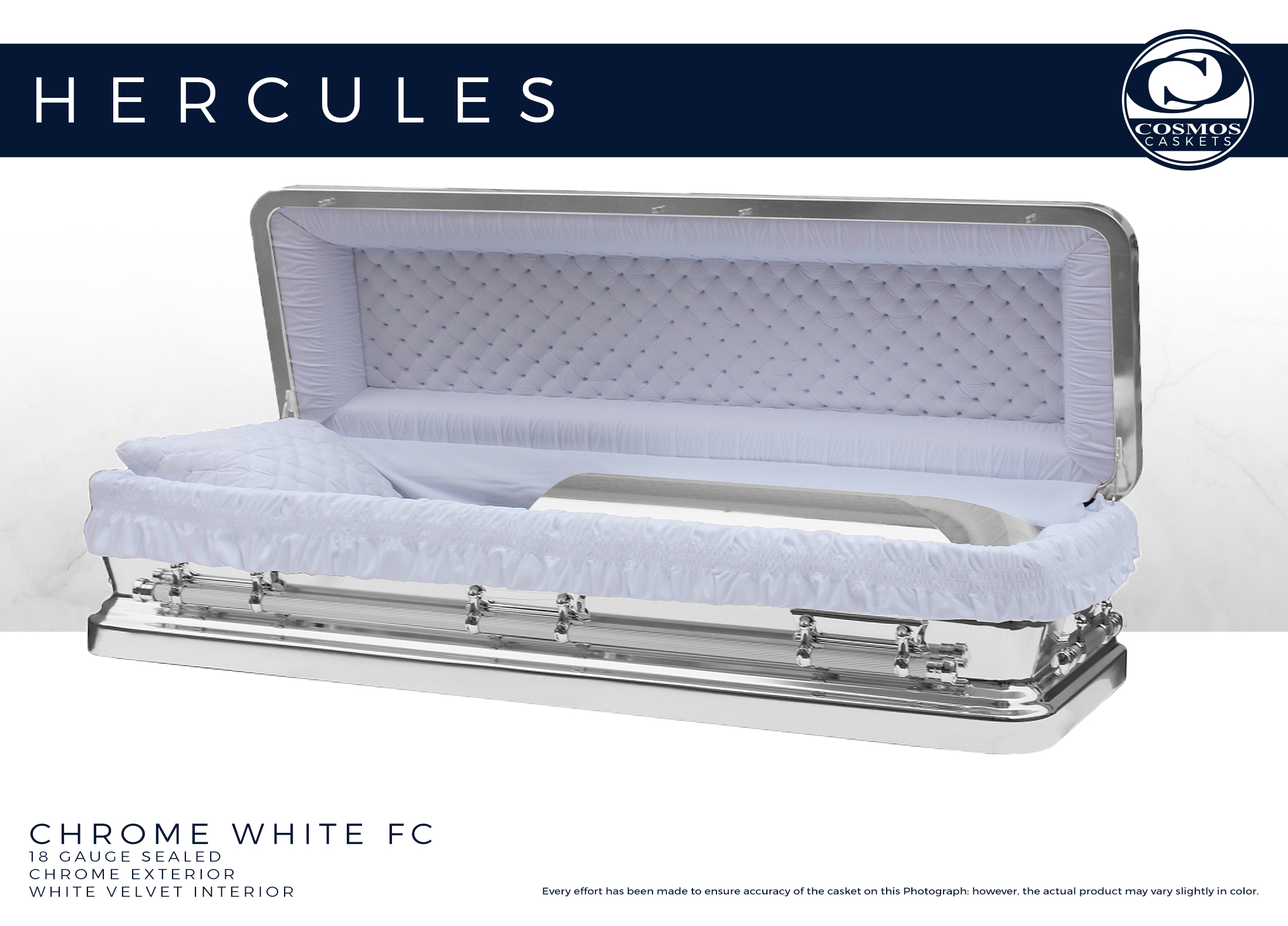 Hercules Chrome White FC – CosmosCaskets.com